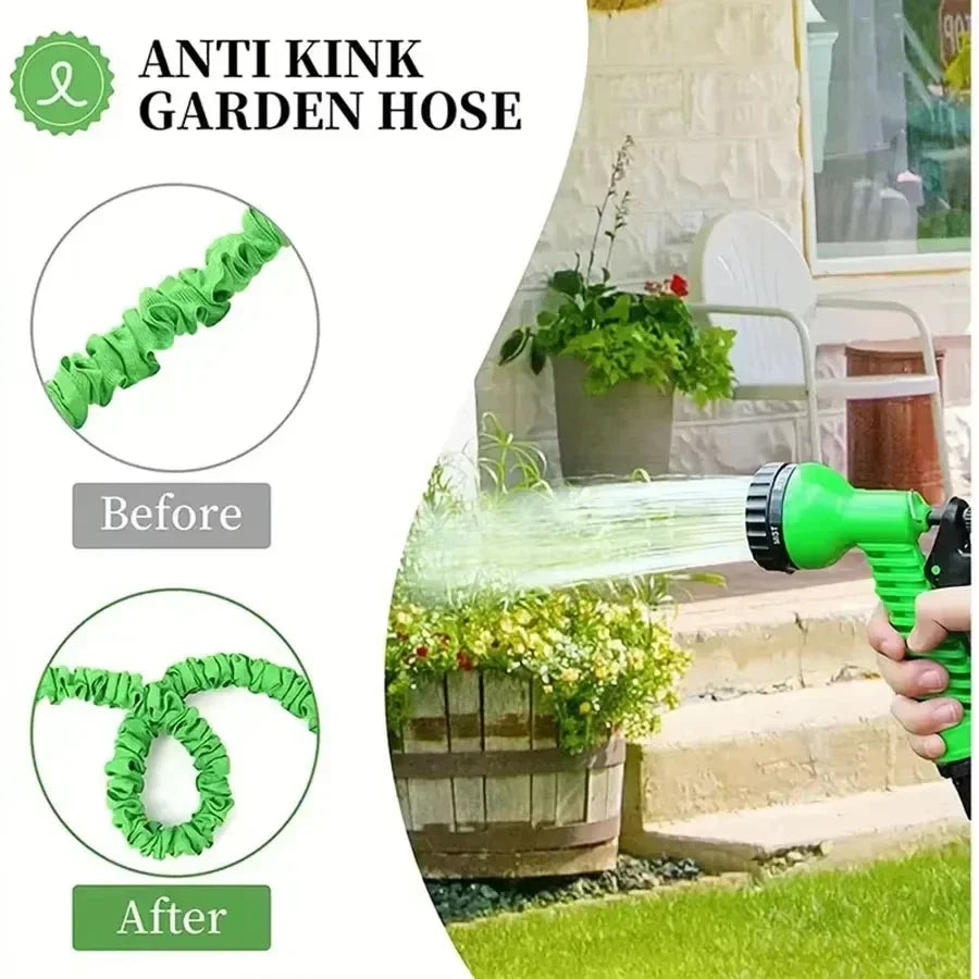 FT Expandable High-Pressure Magic Hose Water Spraying Functions Gun Durable Materials Home Garden Watering Tools