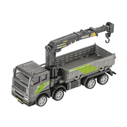 1:50 Construction Vehicle Toy Set – Bulldozer, Excavator, Crane &amp; Forklift Models