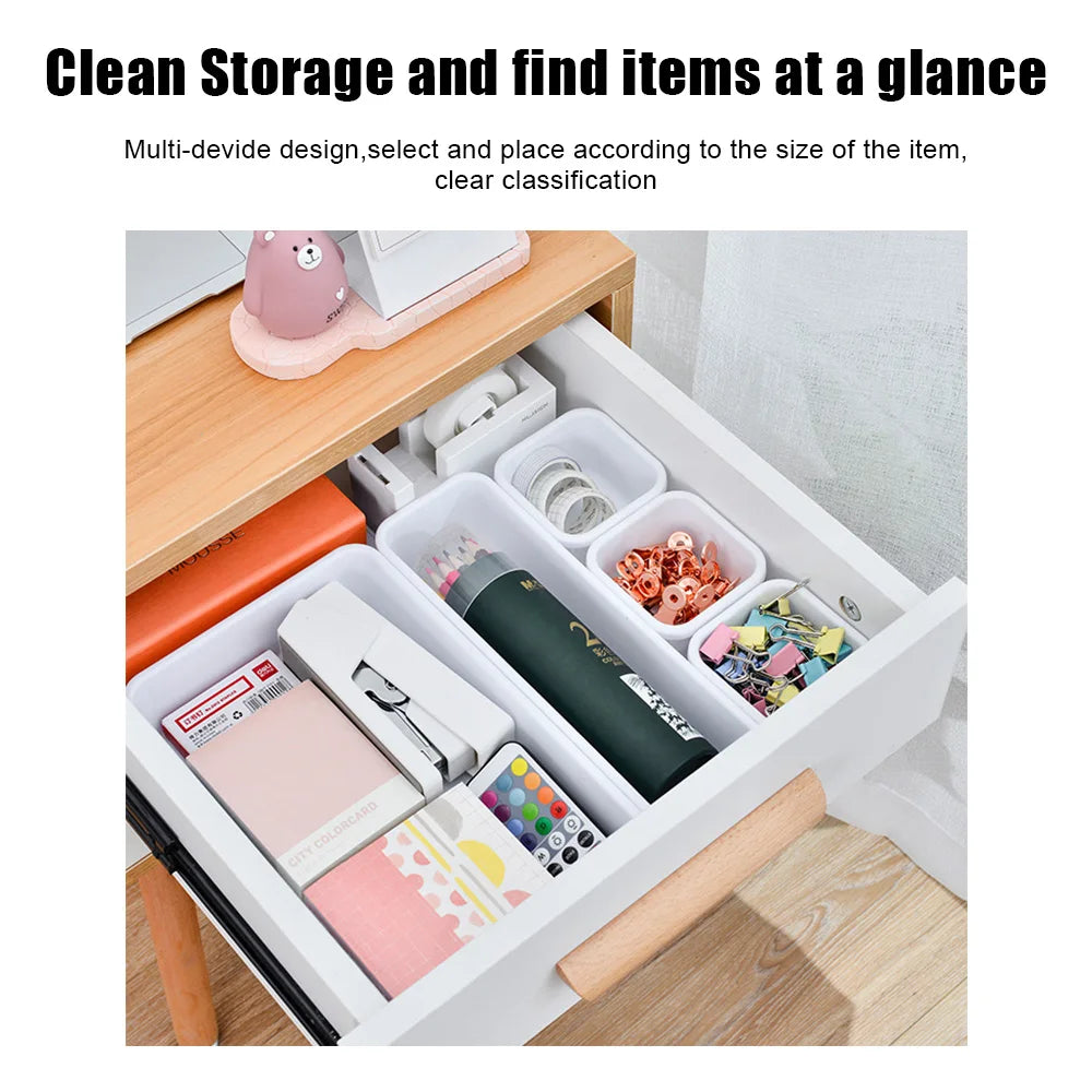 Storage Drawer Storage Box Kitchen Bathroom Storage Trays Closet Cover Sundries Jewellery Holder pcset Make Up Organizer Box