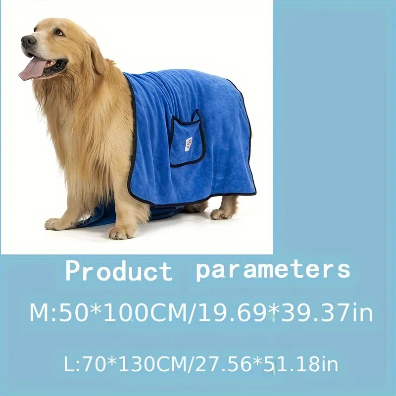 Pet Dog Towels for Drying Dogs, Super Absorbent Soft Microfiber Pet Bath Grooming Towel for Large Medium Small Dogs and Cats & M - Zecs shopping