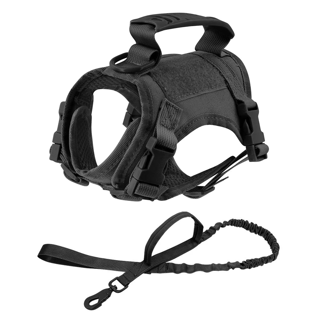Tactical Cat Harness For Walking Escape Proof Adjustable Pet Vest Harness Soft Mesh With Control Handle For Large Cat Small Dog - Zecs shopping