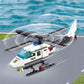 DIY City Police Helicopter Building Blocks – Creative Patrol Aircraft Toy Set for Kids