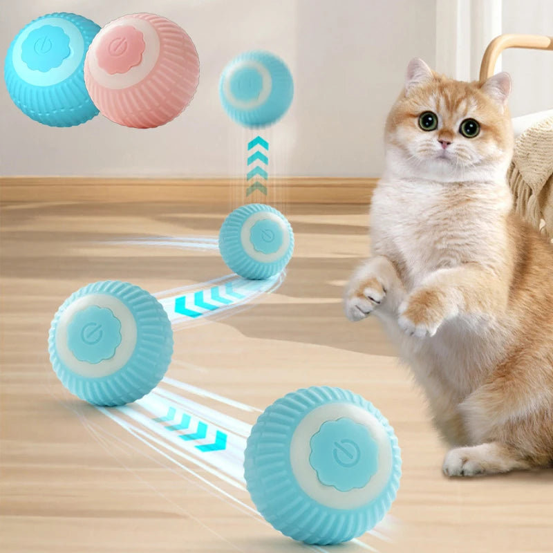 Cat Interactive Ball Smart Pet Cat Toys Indoor Automatic Rolling Magic Ball Electronic Interactive Cat Toy Cat Pet Accessories - Zecs shopping