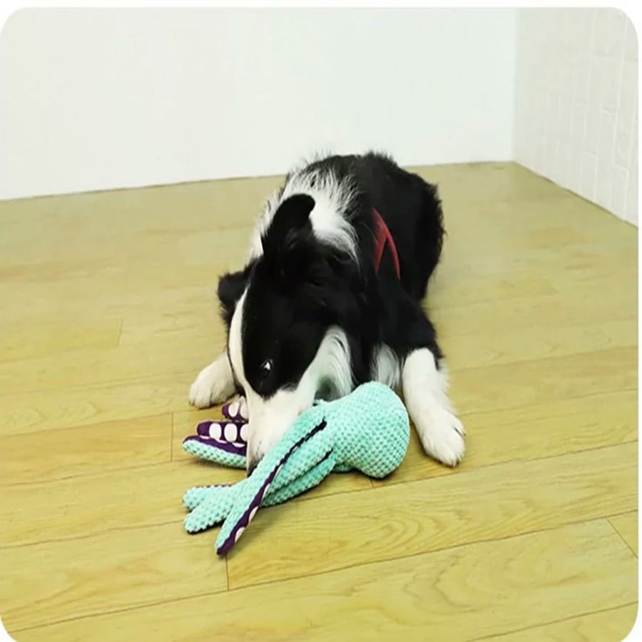 Dog pet plush octopus toy interactive sound anti-demolition home large and small dog boredom companion toy - Zecs shopping