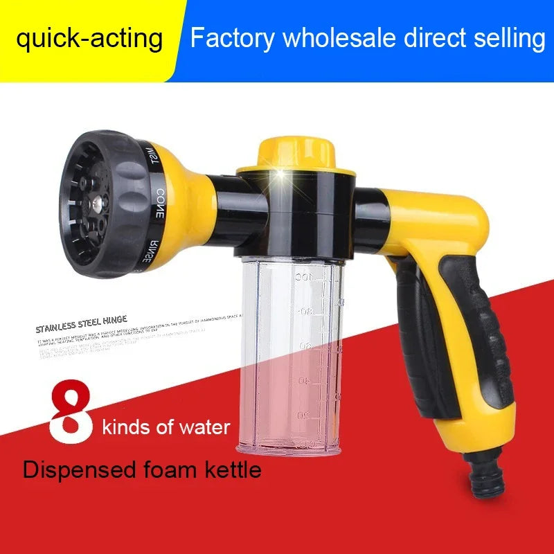 Multi-functional high pressure car wash water gun foam sprayer spray bottle household car water pipe car watering flower - Zecs shopping