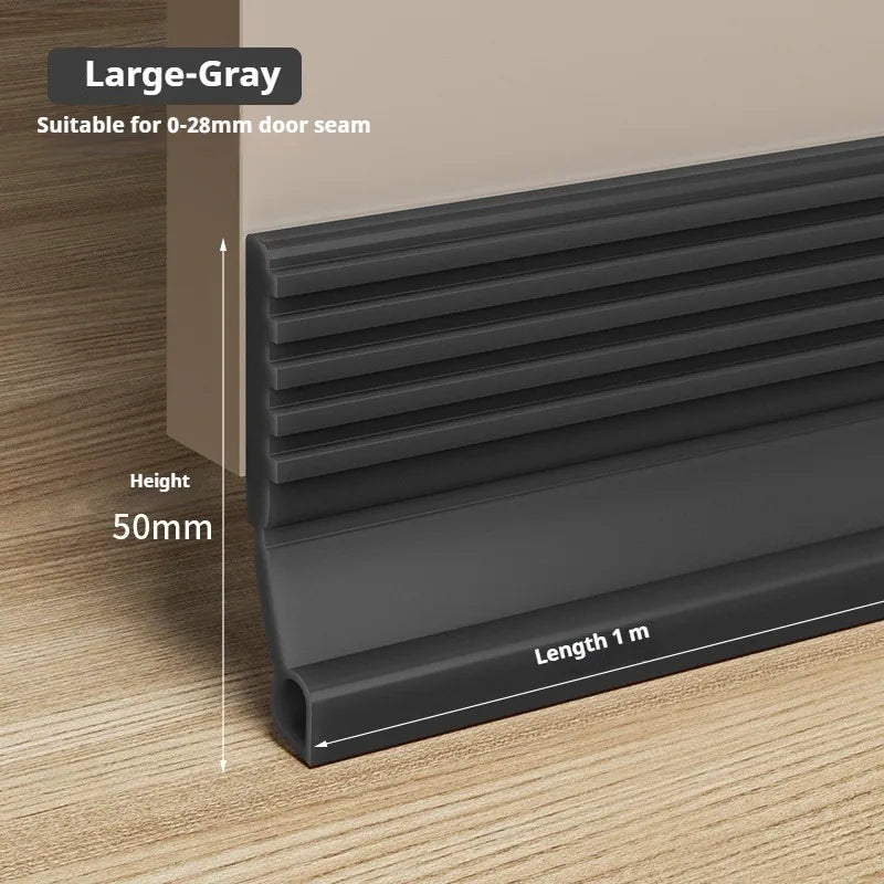 mm Height Door Seal Strip Flexible Soft TPE Under Door Weatherstrip M Self-Adhesive Dustproof Windproof Stripping
