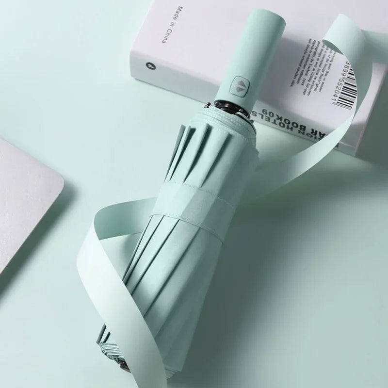 Bone Morandi Fully Automatic Umbrella Black Glue Sunscreen Sun Umbrella Plus Sun Umbrella Wholesale