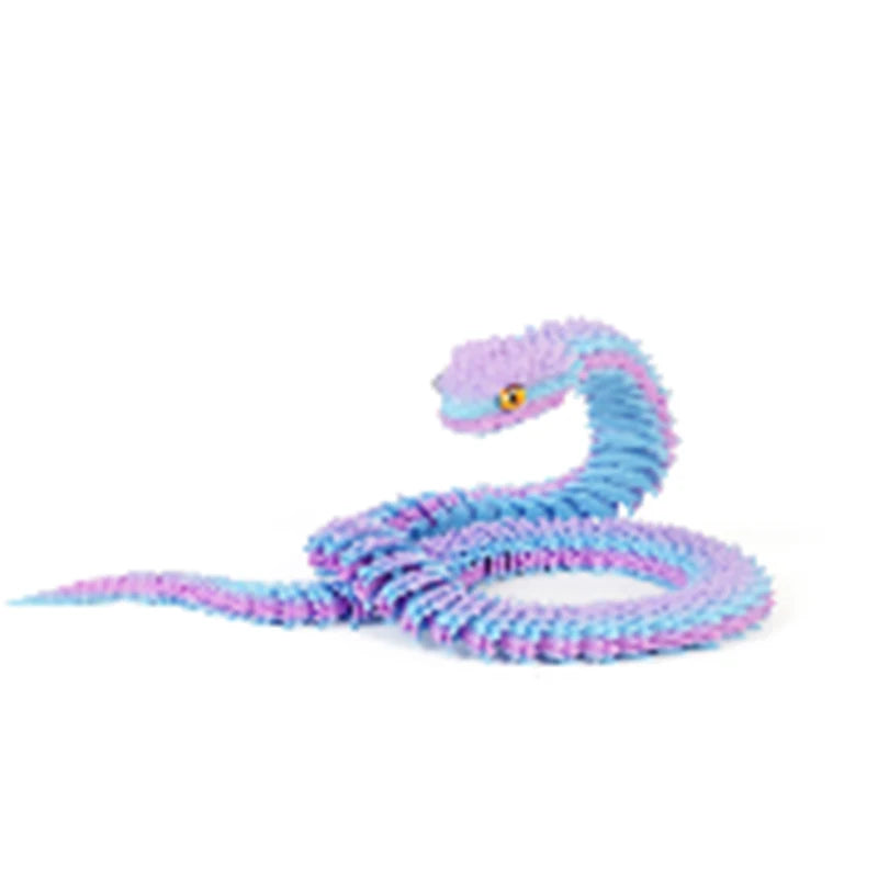 3D Printed Snake Decoration Colorful Model 3D Printed Animals Creative Toy Desk Accessories Room Decor Table Ornament 3 Sizes - Zecs shopping