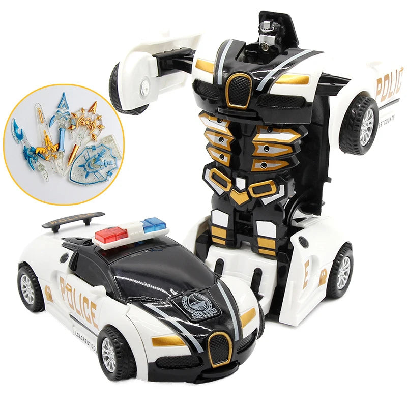 Transforming -in- Car Toy Automatic Robot & Diecast Vehicle for Kids