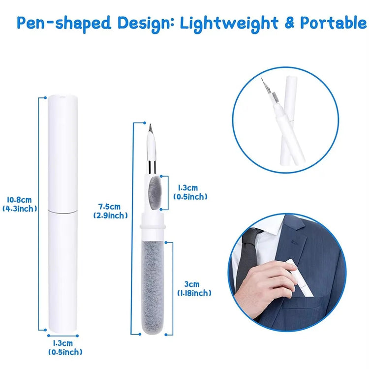 1pc Portable Bluetooth Earphone Plug Cleaning Tool Cleaning Set Dust Cleaning Pen Earphone Plug Cleaning Brush - Zecs shopping