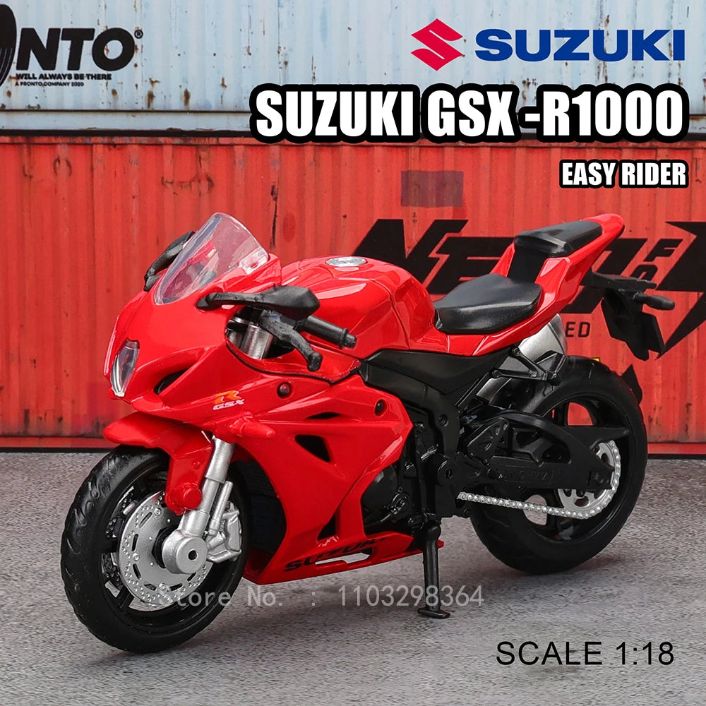 Suzuki GSX-R1000 & YAMAHA YZF-R1 1976 Alloy Motorcycles 🏍️💨 | Classic Diecast Model Toy Gifts