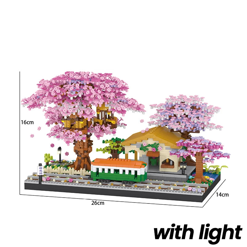Mini Sakura Tree Building Blocks Set Diy Cherry Premium & Affordable