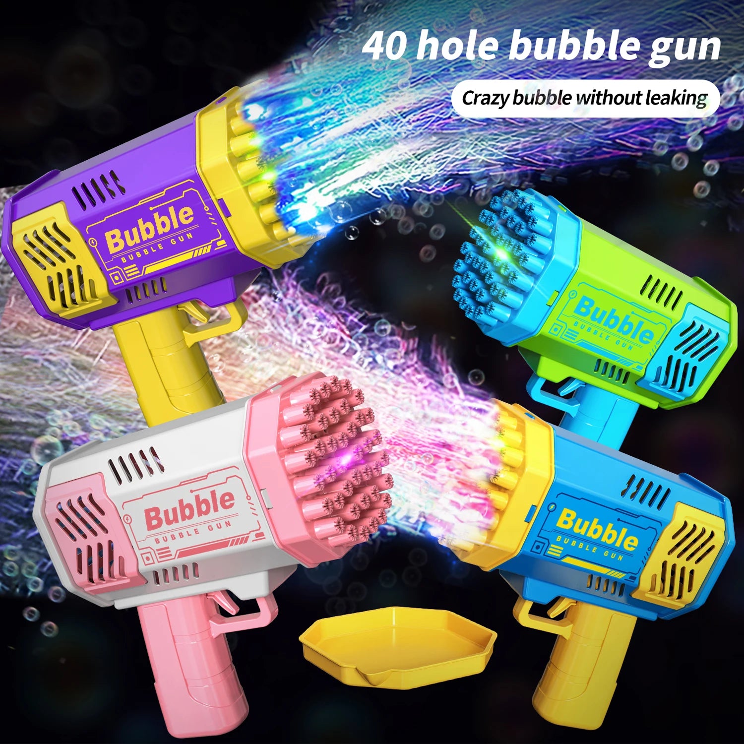 Hole Bubble Gun Outdoor Wedding Atmosphere Unisex Birthday Gift Excluding Bubble Liquid and Battery