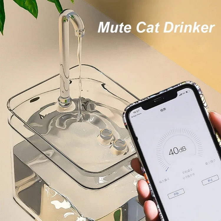 Cat Water Fountain Auto Filter Transparent Cat Drinker USB Electric Mute Recirculate Filtering Drinker for Cats Water Dispenser - Zecs shopping