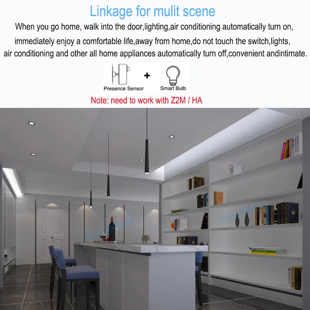 Smart Zigbee Human Presence Sensor G MmWave Radar PIRLuminance detection Use Battery Support Zigbeemqtt Home Assistant