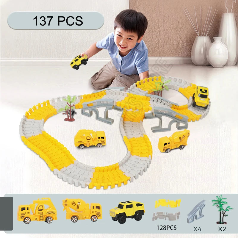 DIY Magic Race Track Flexible Brain-Boosting Car Set