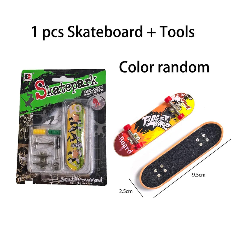 Finger Skatepark Set Professional Tech Practice Deck Platform Stunt Finger Skateboard Diy Assemble Ramp Park Kits Toys