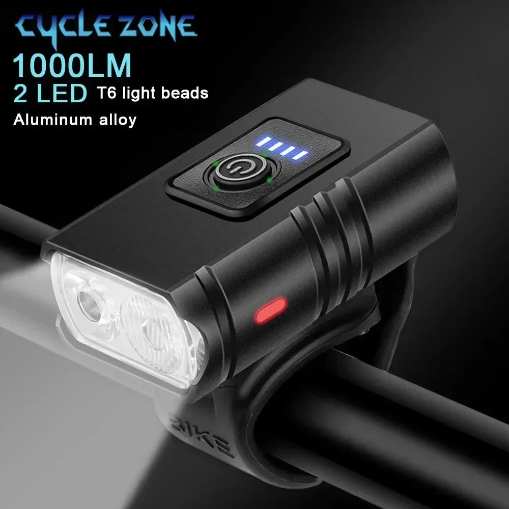BK Bike Light T LED USB Rechargeable Bicycle Lights Modes MTB Flashlight Bicycle Headlight for Cycling Bicycle Front Lamp