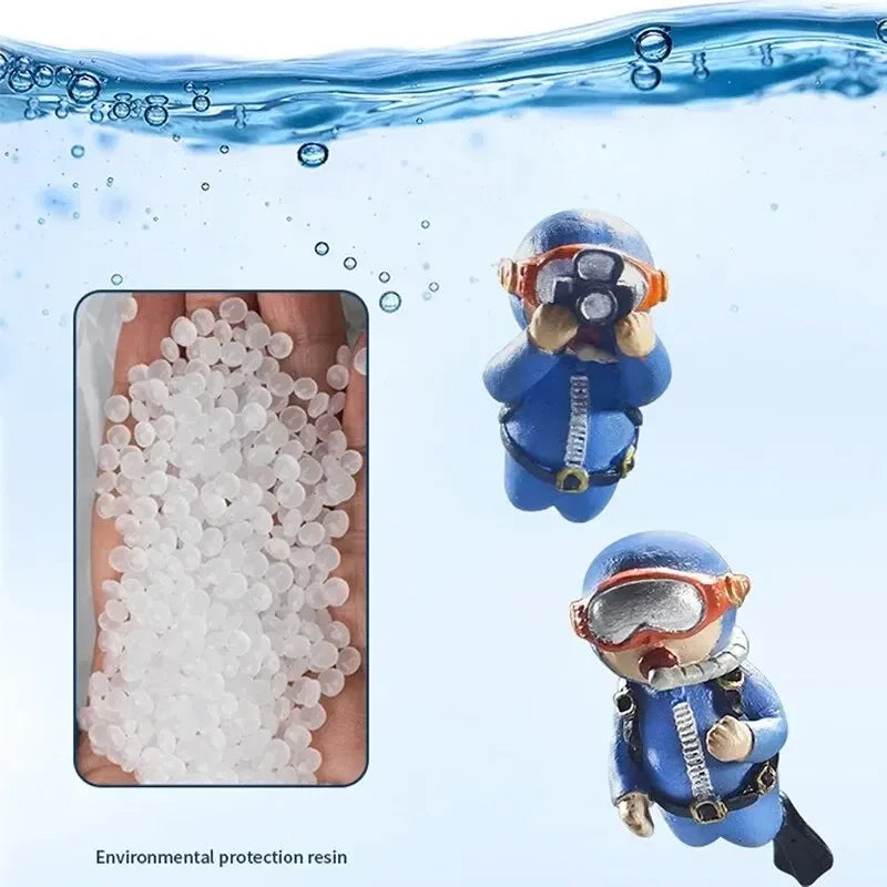 Fish Tank Diver Ornaments Landscape Decoration Aquarium Gifts Popular Floating, Hayao Miyazaki Blue Fatty with Ball and Line - Zecs shopping