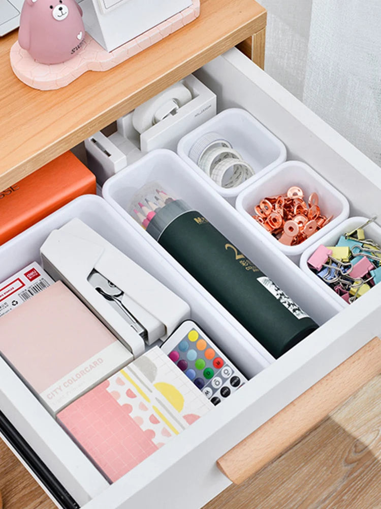 Storage Drawer Storage Box Kitchen Bathroom Storage Trays Closet Cover Sundries Jewellery Holder pcset Make Up Organizer Box