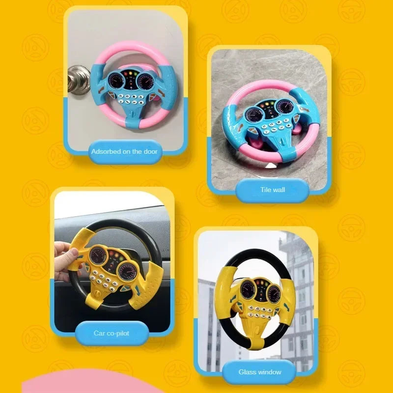 Baby Steering Wheel Toy Shining Simulation & Educational Fun for Kids