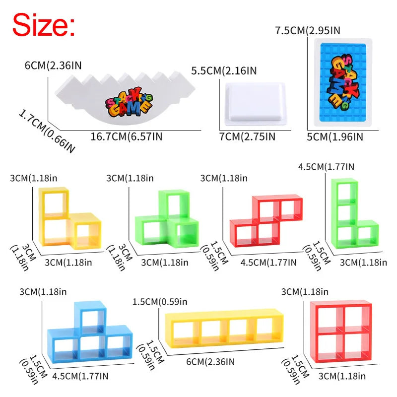 Balance Stacking Board Games Buliding Blocks Adults Kids Tower Block Bricks Toys For Boys Girls Puzzle Toy Family Parties Games Fun Gift for Kids & Family