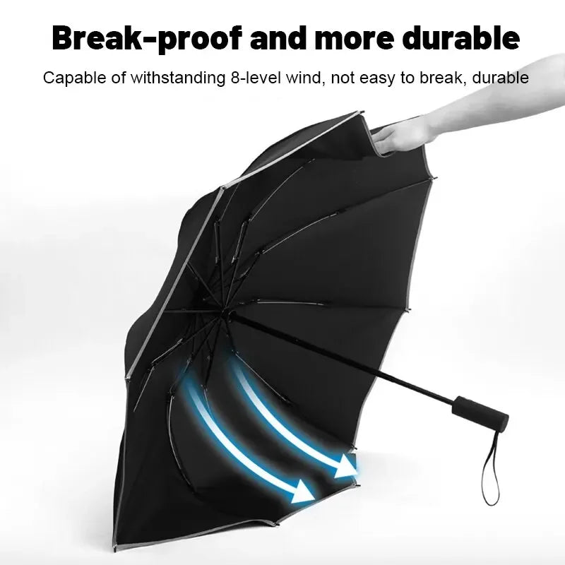 Bones Windproof Double Layer Resistant Umbrella Fully Automatic Rain Men Women Luxury Business Male Large Umbrellas Parasol