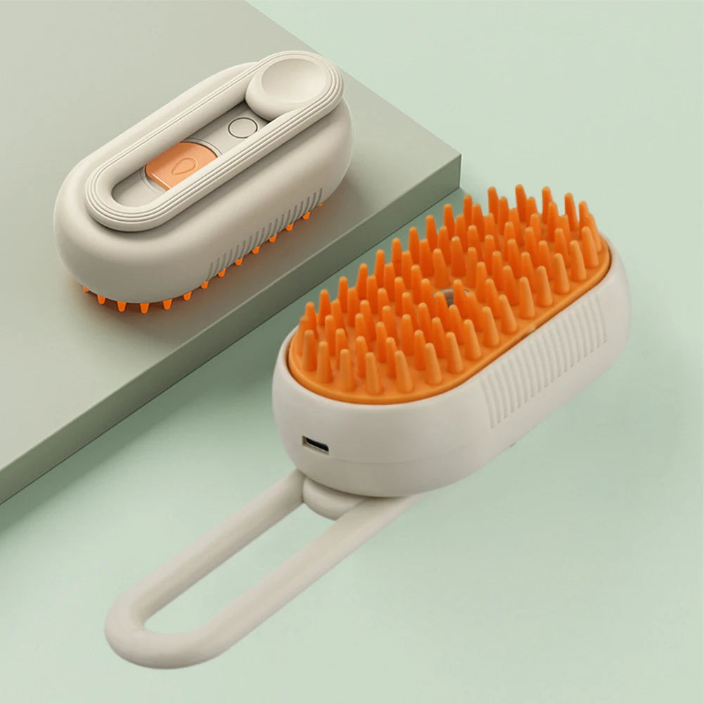 Cat Steam Brush Steamy Dog Brush 3 in 1 Electric Spray Cat Hair Brushes USB Rechargeable Dog Grooming Massage Comb for Pet Hairs - Zecs shopping