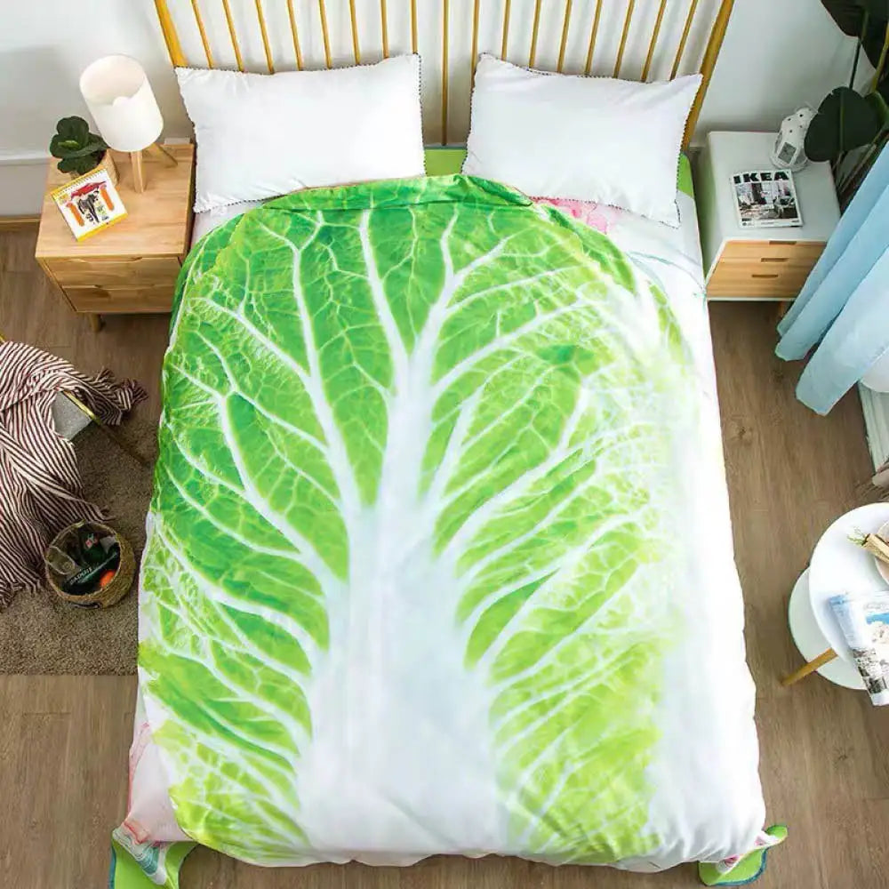 Double-Sided Flannel Creative Appearance Home Sofa Cabbage Blanket - Zecs shopping