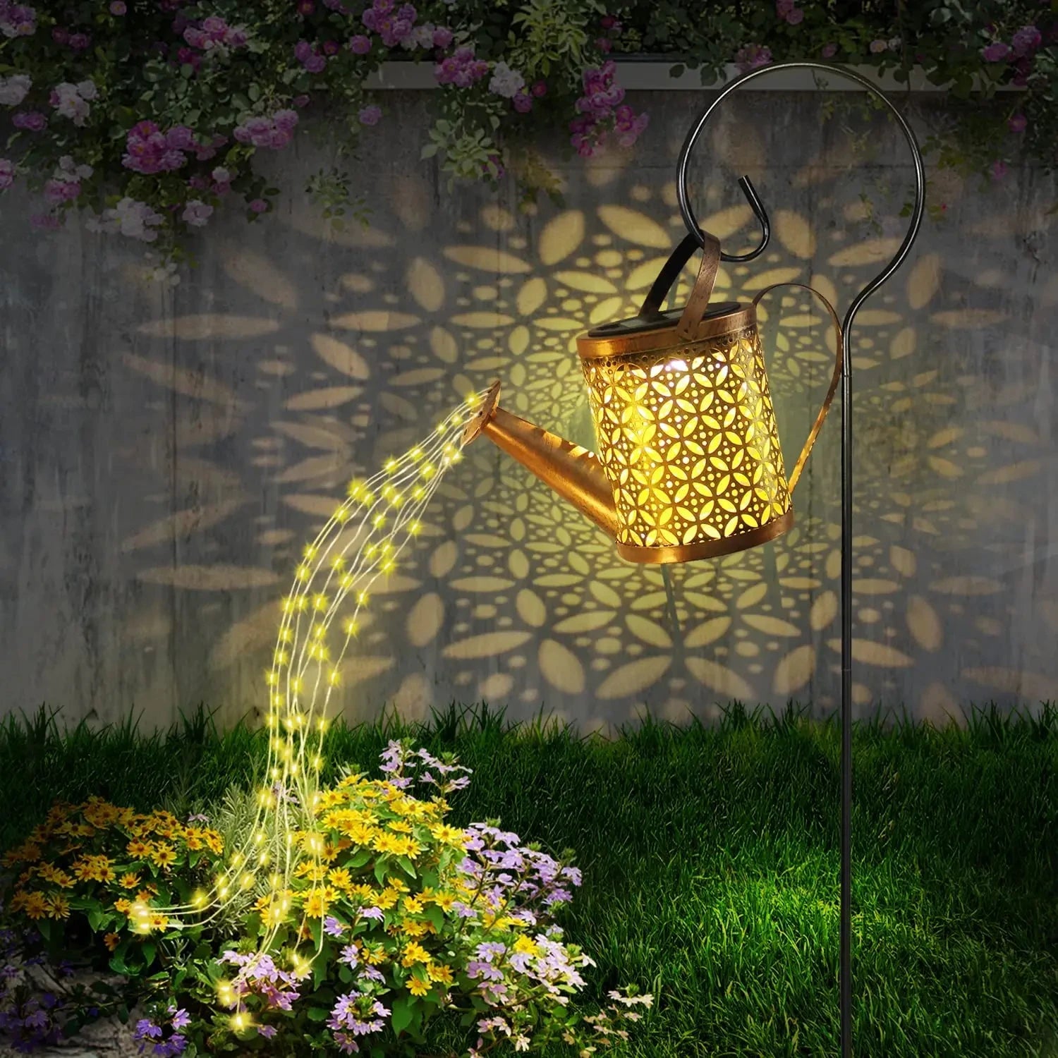 1pc Solar Watering Can with Lights Outdoor Solar Garden Lights Decro Solar Lights Waterproof Hanging Lantern for Yard Patio - Zecs shopping