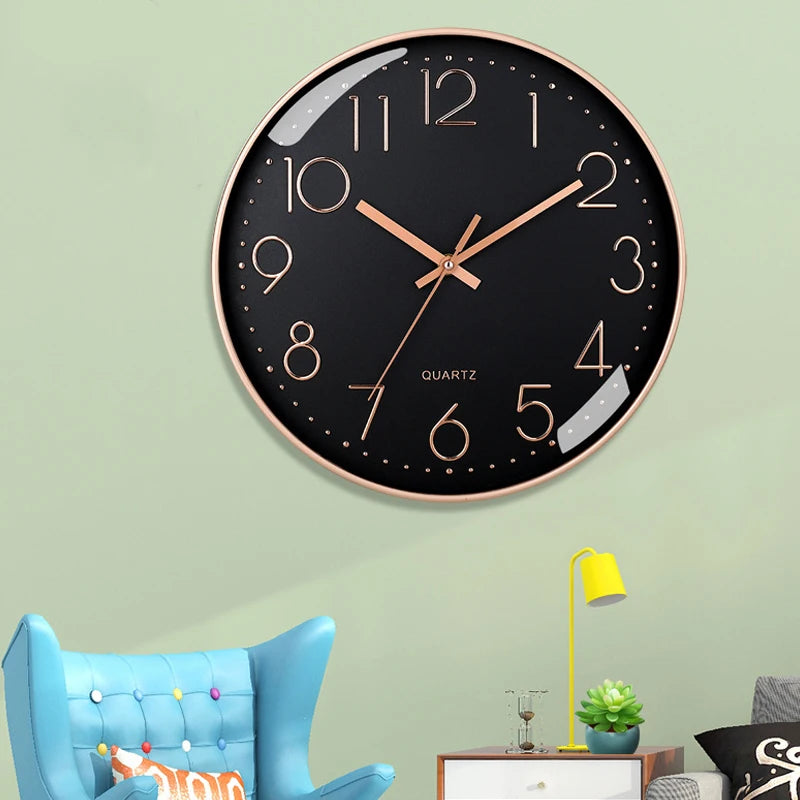 8 Inch Mute Wall Clock Simple Digital Wall Clock Home Decorations Cubic Digital Clock Quartz Wall Clock - Zecs shopping