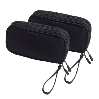 Portable Digital Accessories Organizer Bag – Double Layer Travel Storage Case for USB Cables, Earphones & Power Bank