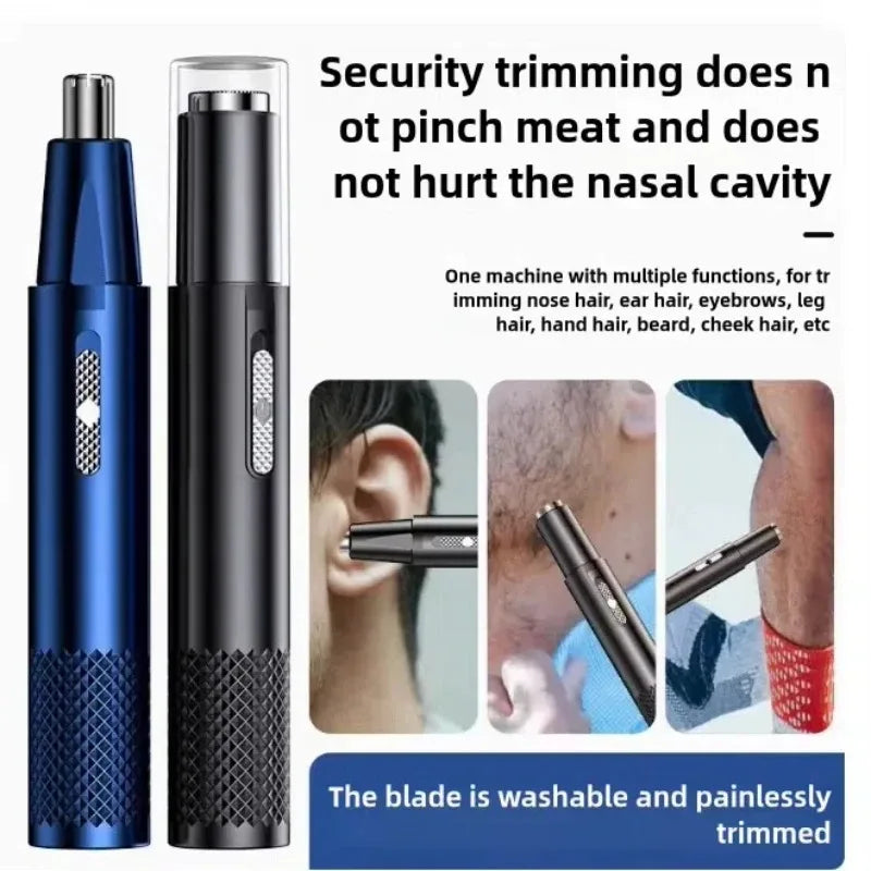 Portable Mini Nose Hair Trimmer Electric Facial Hair Removal Device For Men & Women Painless & Safe Shaver