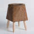Fashion Rattan Woven Flower Pot Creative Flower Planters With Removable Legs Durable Hand Wove Plant Stand - Zecs shopping