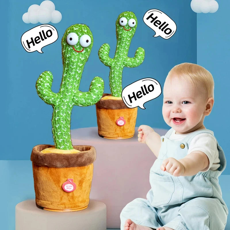 pc Dancing Cactus ToyRepeat Talking Song Speaker Wriggle Dancing Sing Talk Plushie Stuffed Interaction and Decoration