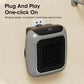 Portable Electric Space Heater – Fast Heating Wall Plug Heater with Remote Control