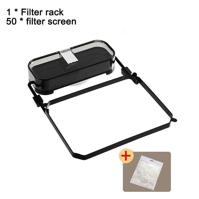 Kitchen Sink Filter Rack With pcs Net Filter Bag Foldable Multi-Purpose Drainage Basket Leftovers Soup Food Drainer Shelf