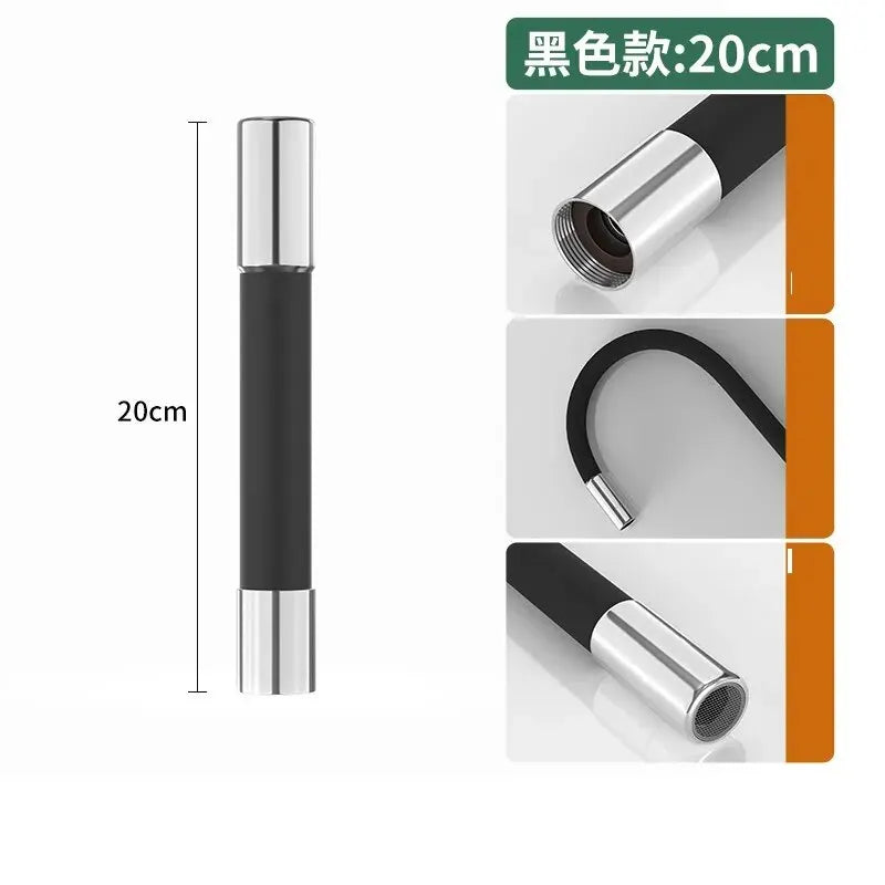 Kitchen Faucet Extension Extender Universal Rotating Silicone Flexible Hose Water Tap Pipe Tube for Bathroom Wash Basin