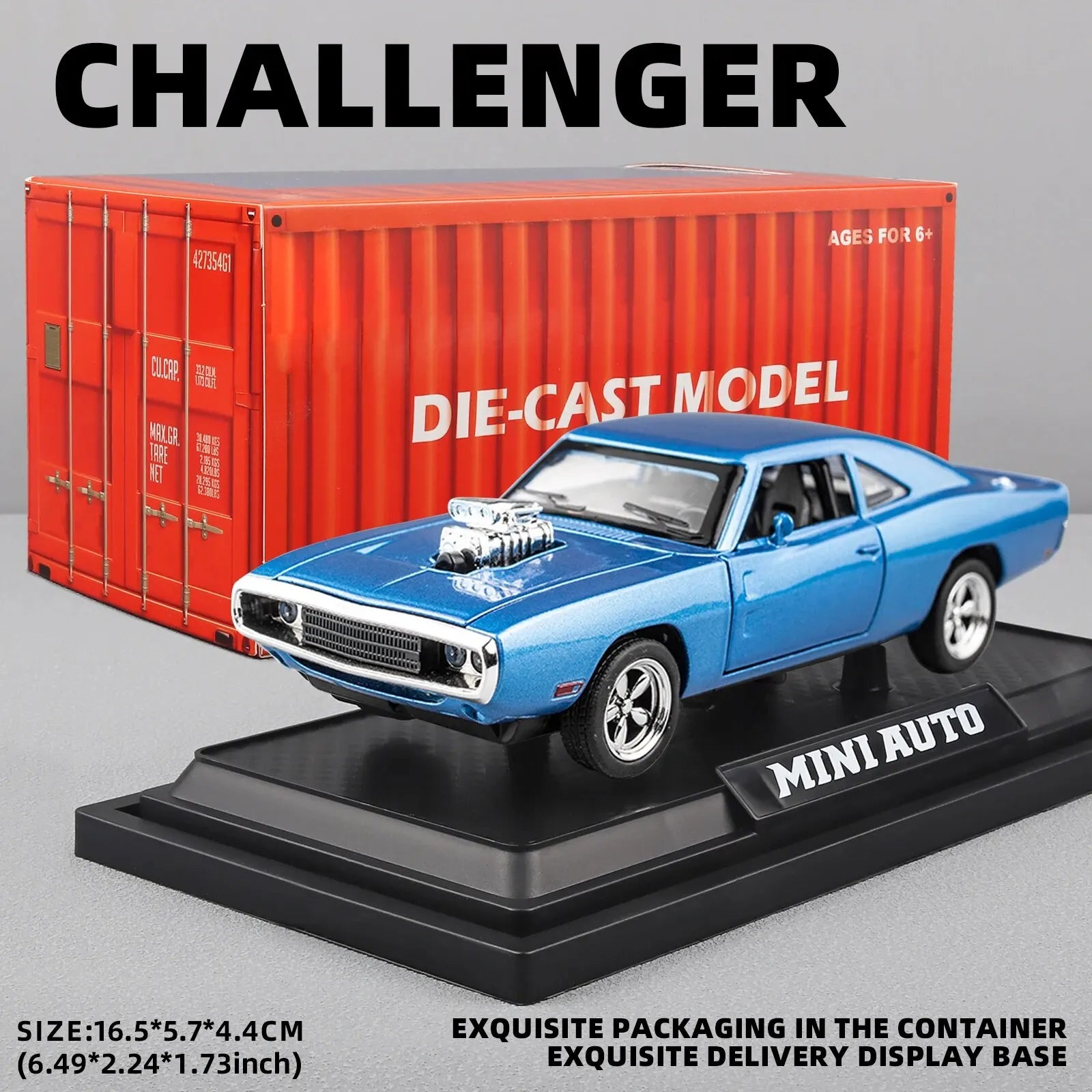 CHARGER Alloy Car Pull-Back Diecast Model for Kids & Collectors