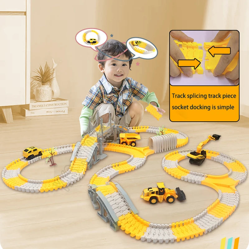 DIY Magic Race Track Flexible Brain-Boosting Car Set