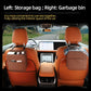 Leather Car Seat Storage Bag – Multifunctional Organizer & Hanging Trash Bin