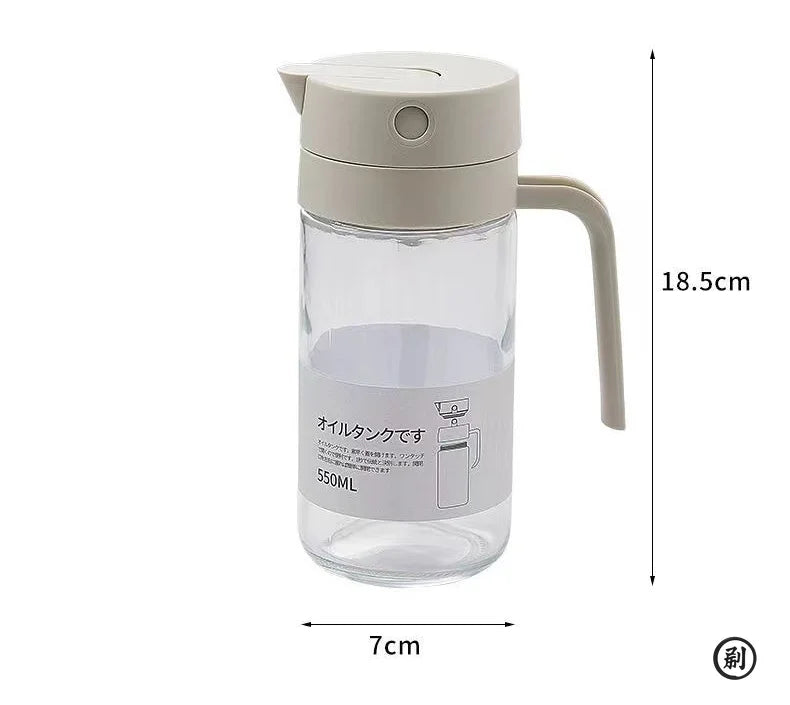 【Hot sales】 Bottle 550ml High Borosilicate Glass Cooking Dispensers Olive Mister for Air Fryer Salad - Zecs shopping