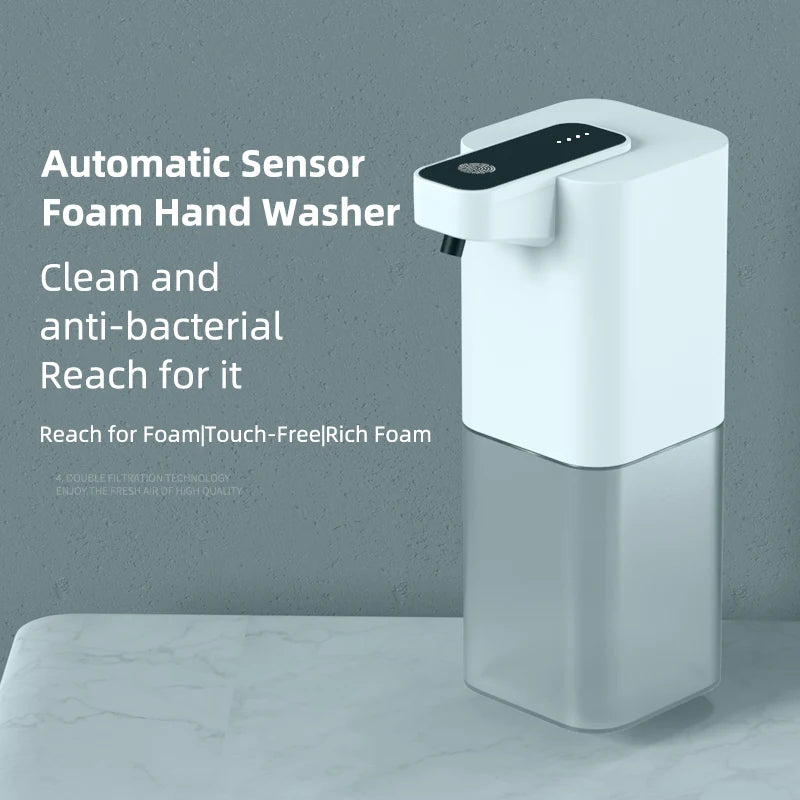 P Automatic Soap Dispenser Infrared Sensor Foam Hand Sanitizer USB Rechargeable Foaming Hand Soap Dispenser For Bathrooms