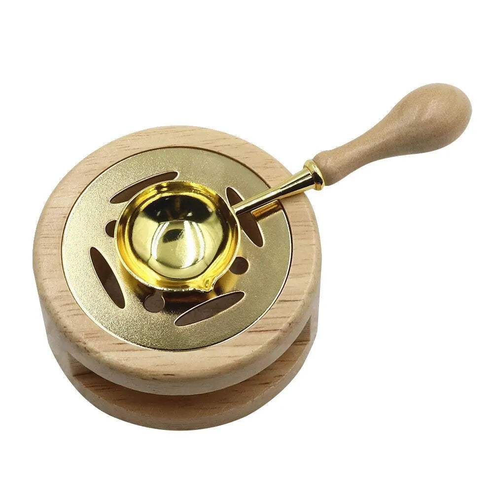 1set Wax Seal Warmer,Wax Seal Kit with Wax Seal Spoon for Melting Wax Seal Beads Or Sealing Wax Sticks - Zecs shopping