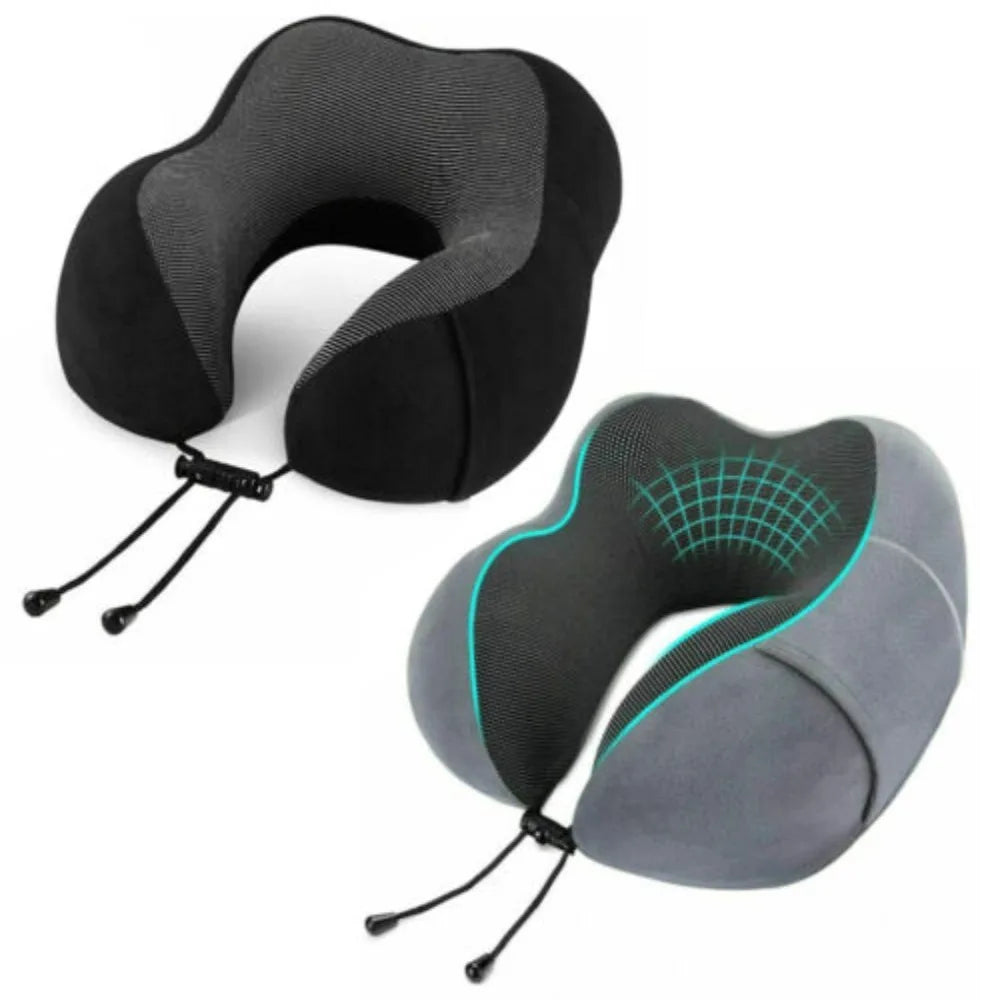 Memory Foam Cushion Without Carry Bag Travel essentials U Shaped Pillows Travel Pillow Neck Protect Neck Support - Zecs shopping