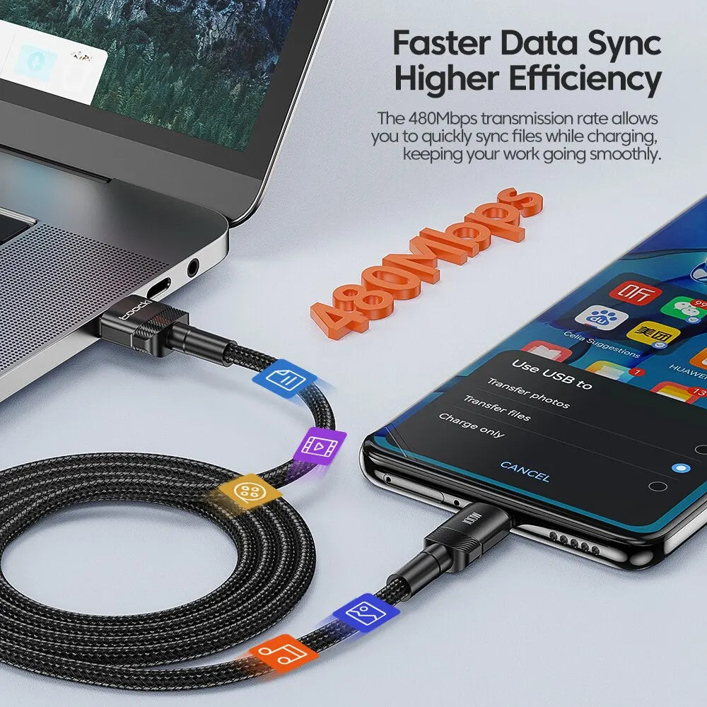 Toocki USB Type C Cable Fast Charging USB C Charger Cord For iPhone Huawei P P Realme Oppo Oneplus Power Bank