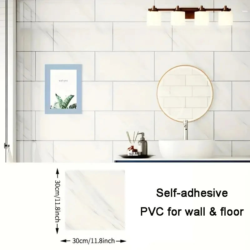 pcs PVC Imitation Marble Floor Stickers Self-adhesive Wall Stickers Waterproof Bathroom Living room Moden Decoration Decals
