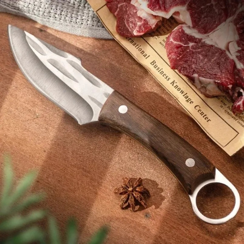 Utility Knife Butcher Boning Barbecue Knife Slicing Meat Fruit Chicken Steak Knife Wood Handle Kitchen Knives Chef Cooking Tools