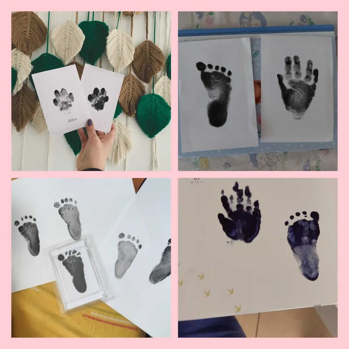 Baby Care Non-Toxic Baby Handprint Footprint Imprint Kit Baby Souvenirs Newborn Footprint Ink Pad for Newborn Baby Gifts - Zecs shopping
