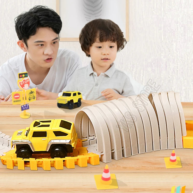 DIY Magic Race Track Flexible Brain-Boosting Car Set